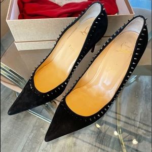 Christian Louboutin Angelina 85 veau Velour heels size 40